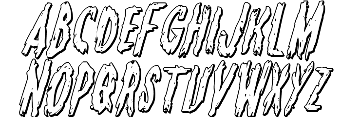 Monsterama 3D Italic Polices MINUSCULES