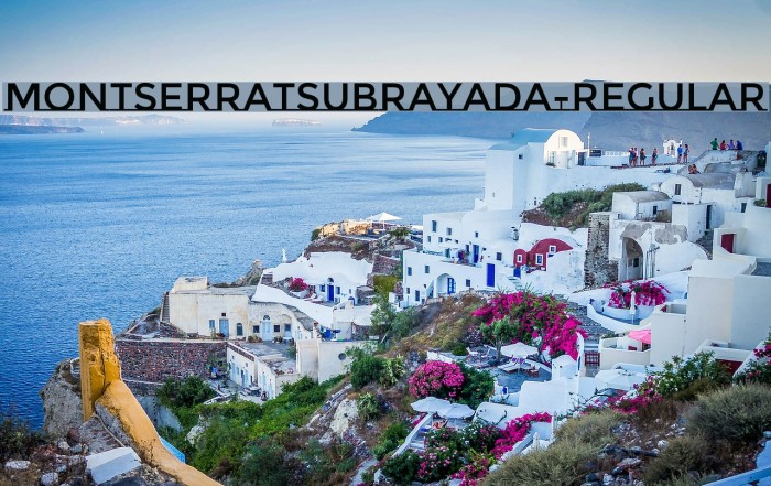 MontserratSubrayada-Regular Шрифта examples