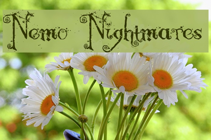 Nemo Nightmares Schriftart examples