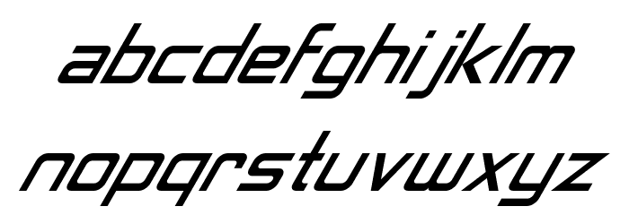Neon Nanoborg Italic 字体 小写