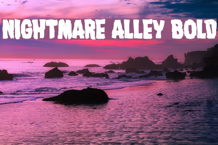 Nightmare Alley Bold फ़ॉन्ट examples