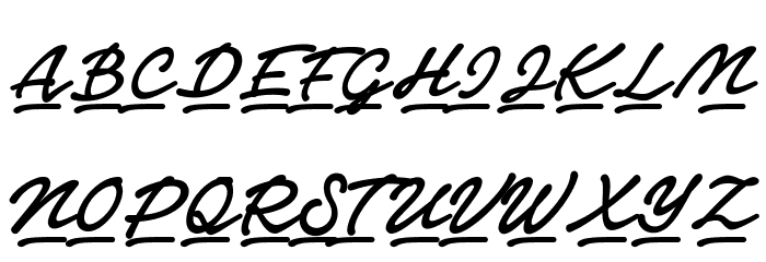 Notera 2 Underline PERSONAL USE Bold फ़ॉन्ट अपरकेस