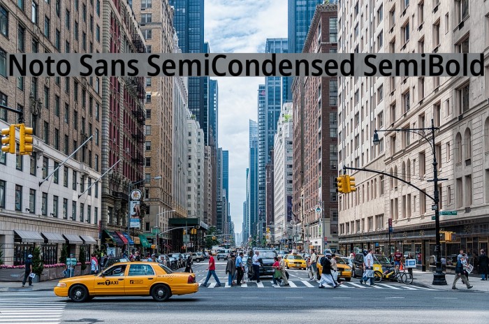 Noto Sans SemiCondensed SemiBold Font examples