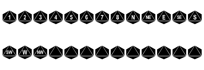 Octohedron Schriftart Groß