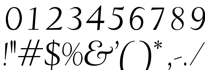 OPTIDeligne-Italic Font OTHER CHARS