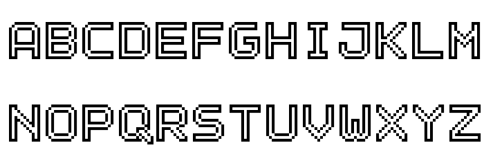 Outline Pixel-7 字体 小写