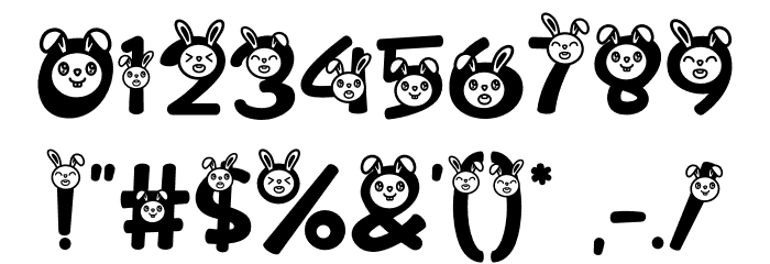 Pastel Palooza BunnyFace 字体 其它煤焦