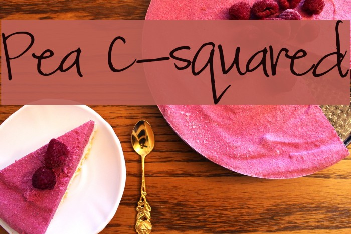 Pea C-squared Font examples