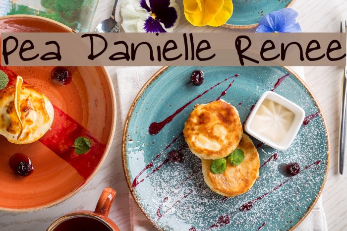 Pea Danielle Renee फ़ॉन्ट examples