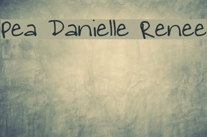 Pea Danielle Renee फ़ॉन्ट examples