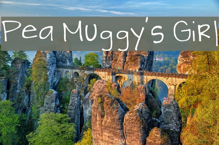 Pea Muggy's Girl Schriftart examples
