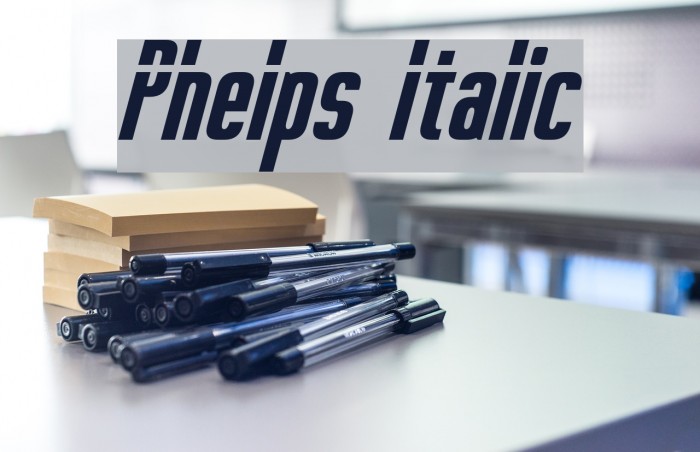 Phelps Italic 字体 examples