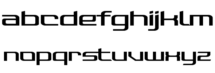 Photonica Straight Font LOWERCASE