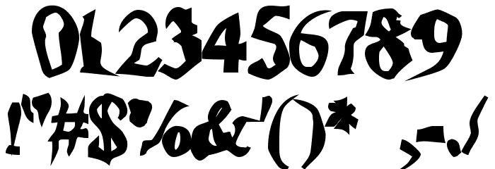 Poltergeist Thick フォント その他の文字