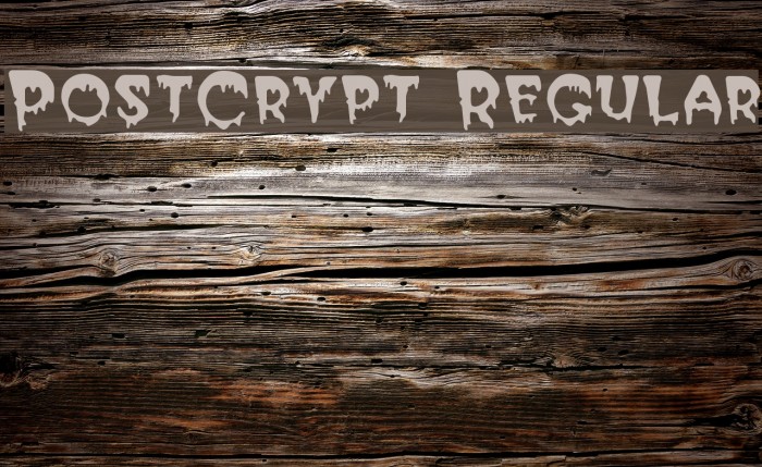 PostCrypt Regular لخطوط تنزيل examples