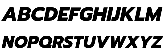 Prompt ExtraBold Italic Font Litere mari