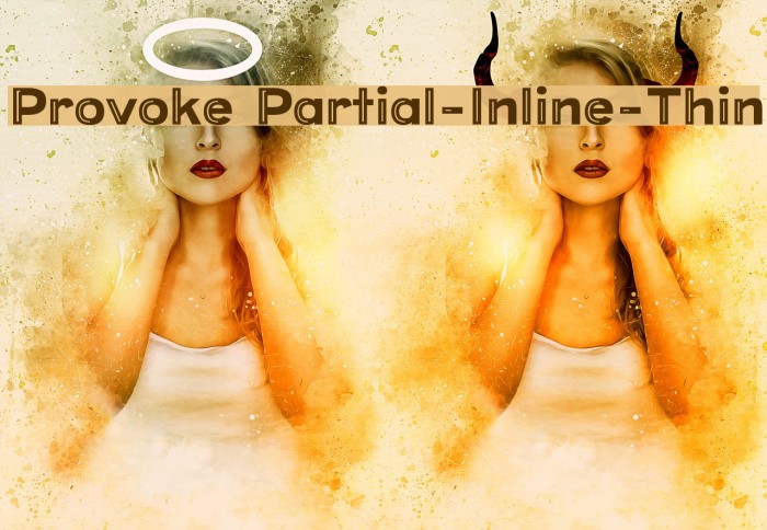 Provoke Partial-Inline-Thin Шрифта examples