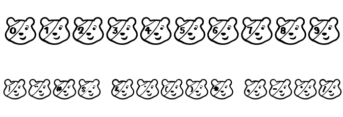 PUDSEY BEAR Fuentes OTROS CHARS