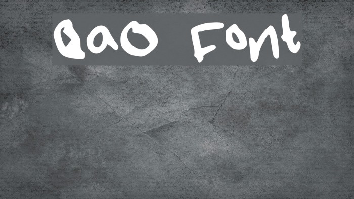 QaO フォント examples