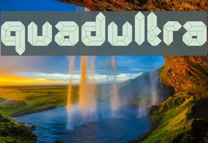 Quad-Ultra Schriftart examples