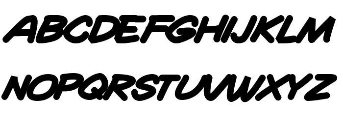 Quadrus Semicond Bold Italic Caratteri MAIUSCOLE