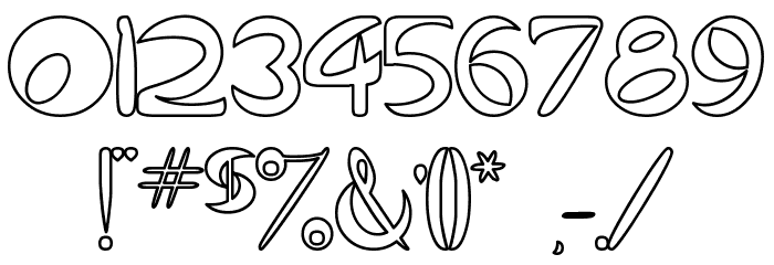 Qurve Hollow フォント その他の文字