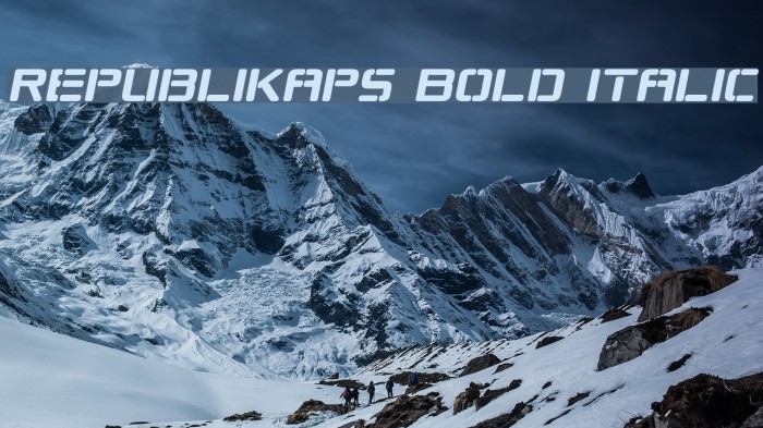 Republikaps Bold Italic Fuentes examples