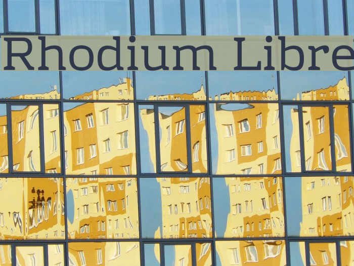 Rhodium Libre फ़ॉन्ट examples