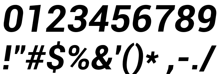 Roboto Bold Italic Polices AUTRES CHARS