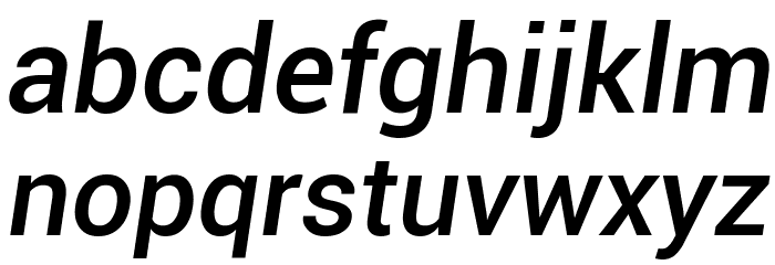 Roboto Medium Italic Fuentes MINÚSCULAS