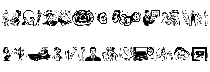 Rotodesign Dingbats Caratteri MAIUSCOLE