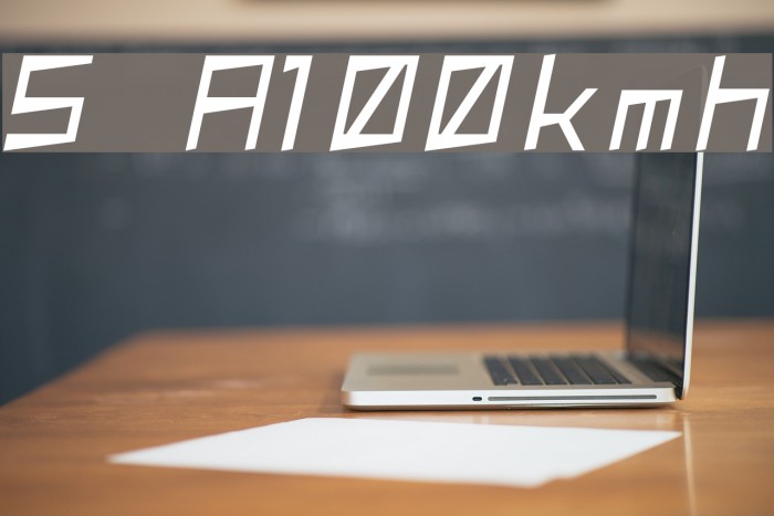 S A100kmh Schriftart examples