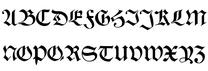 Schwaben Alt Bold Caratteri MAIUSCOLE