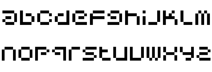 Sci Fied Bitmap Шрифта строчной