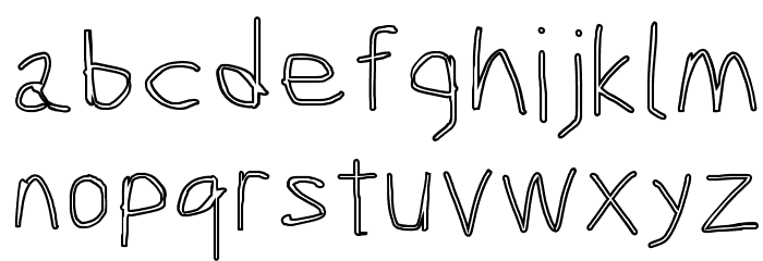Scribbler Clear フォント 小文字