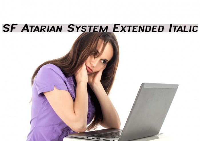 SF Atarian System Extended Italic फ़ॉन्ट examples