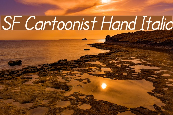SF Cartoonist Hand Italic फ़ॉन्ट examples