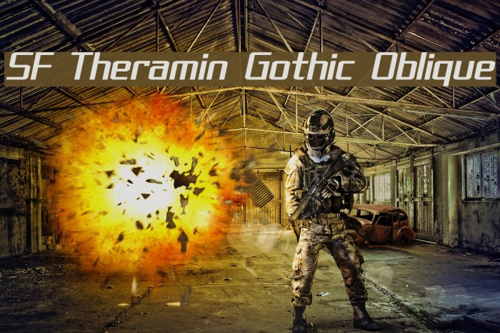 SF Theramin Gothic Oblique Polices examples
