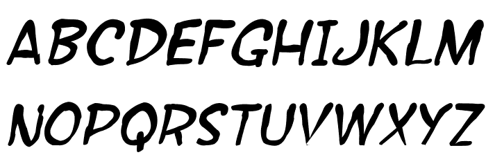SF Wonder Comic Blotch Italic Polices MAJUSCULES