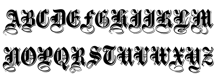 ShadowedBlack Normal フォント 大文字