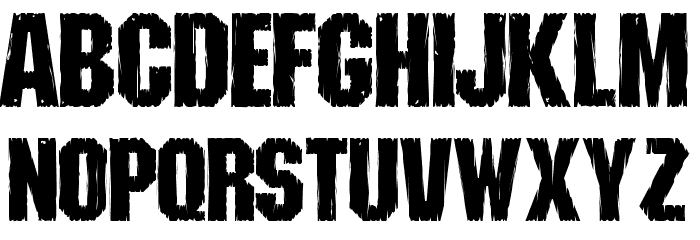 Shredded フォント 大文字