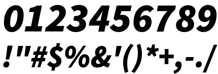 Source Sans Pro Black Italic Caratteri ALTRI CARATTERI