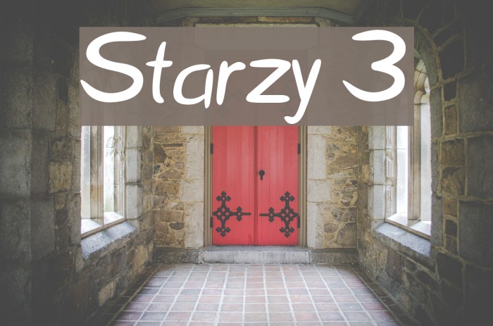 Starzy 3 Шрифта examples