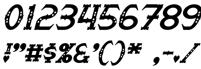 Steampuff Italic フォント その他の文字