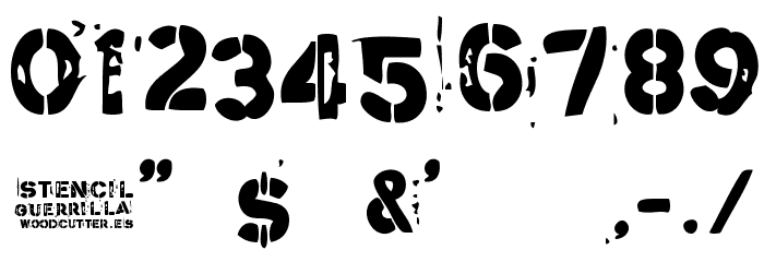Stencil Guerrilla フォント その他の文字