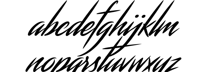 Streamster Font LOWERCASE
