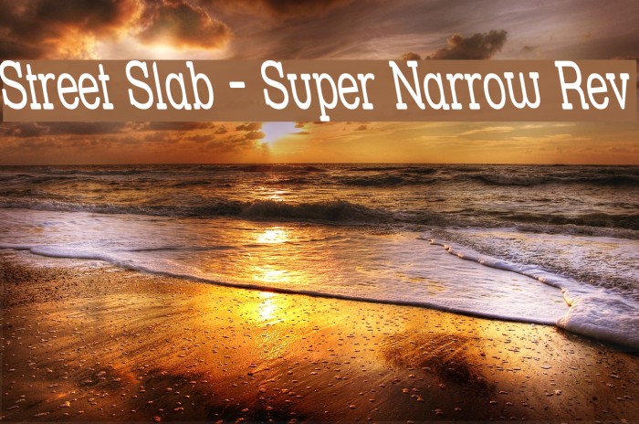 Street Slab - Super Narrow Rev Fonte examples