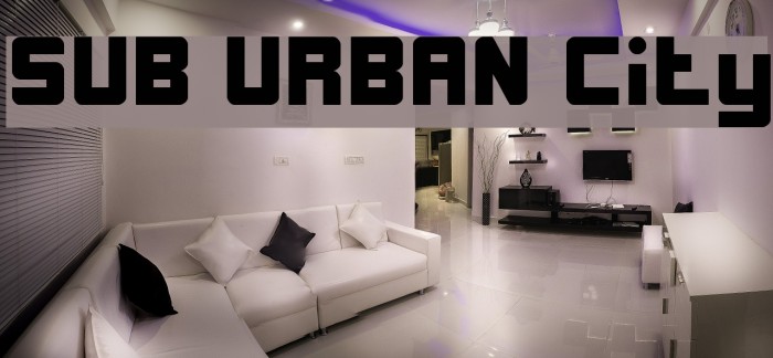 SUB URBAN City フォント examples