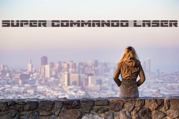 Super Commando Laser Шрифта examples