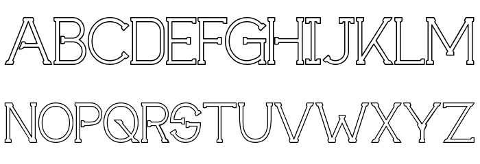 Technically Insane Outline Font UPPERCASE